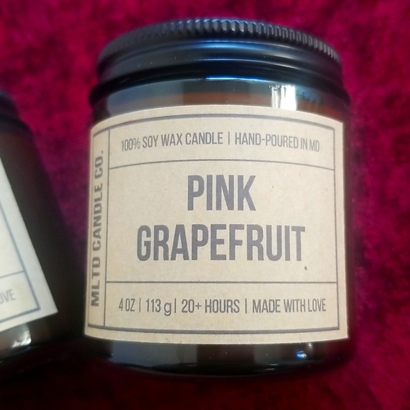 TWO Candles from MLTD Candle Co. ~ Rosewater and Pink Grapefruit - Picture 4 of 5